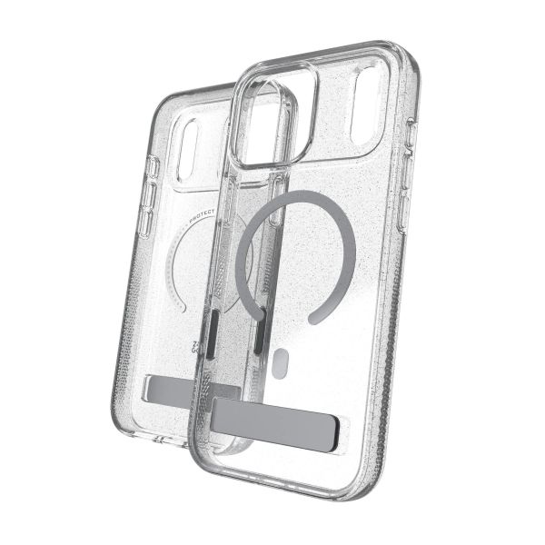 Case Milan Snap with Kickstand pre Apple iPhone 18 Pro Max / 17 Pro Max - Glitter Silver