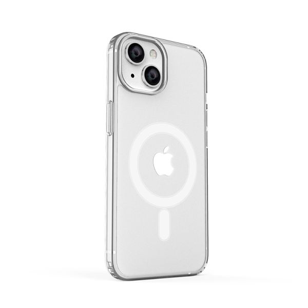 ER POWER Silikonový kryt CARNEVAL SNAP pre iPhone 14 s MagSafe - biela ERCSIP14MGLQ-WH
