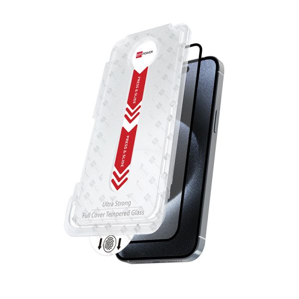 ER Ochranné sklo fullcover iPhone 16e easy install ERGSFCBAPIP16E