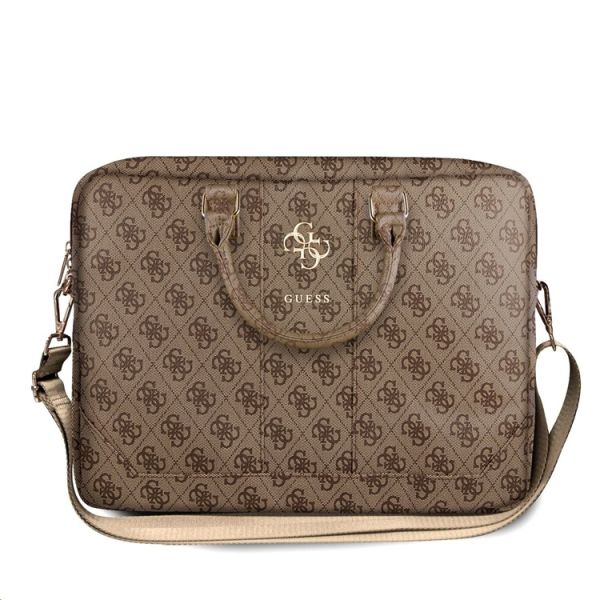 Guess PU 4G Metal Logo Taška na Notebook 15/16" Brown 3666339005375
