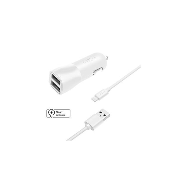 FIXED 2xUSB, USB/Lightning, 1m MFI, 15W, biela FIXCC15-2UL-WH