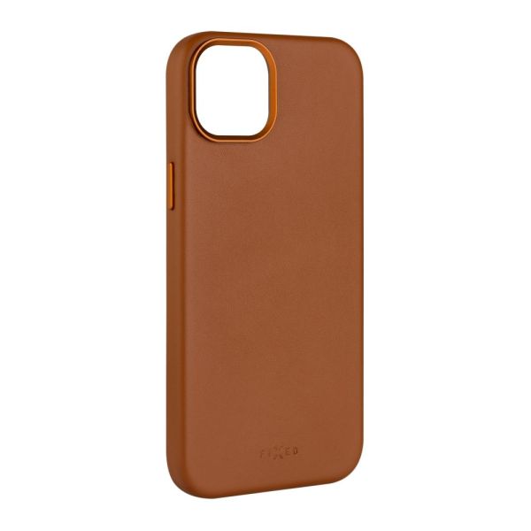 FIXED MagLeather kožený kryt iPhone 15, hnedý FIXLM-1200-BRW