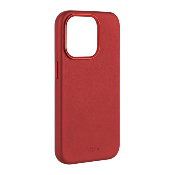 FIXED MagLeather kožený kryt iPhone 15 Pre červený FIXLM-1202-RD