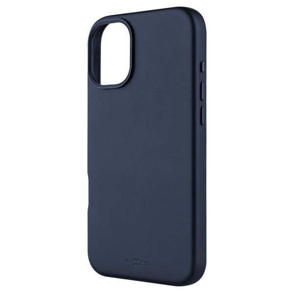 FIXED MagLeather kožený kryt iPhone 16+ modrý FIXLM-1401-BL