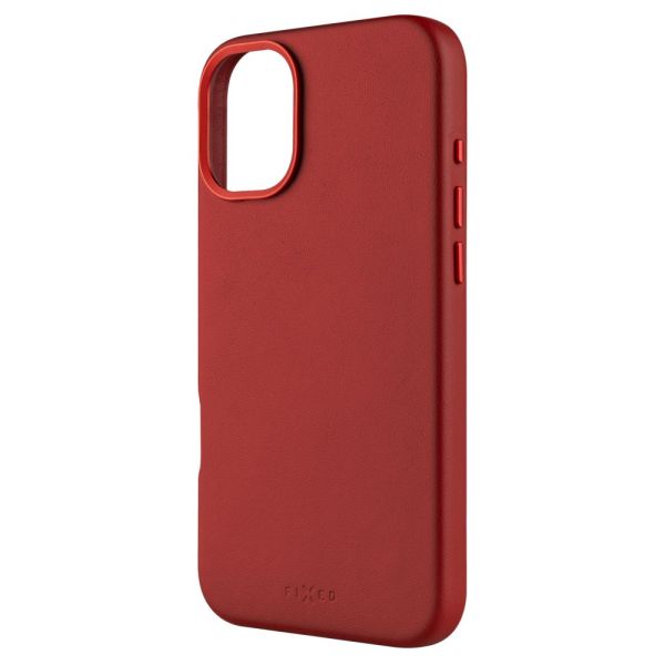 FIXED MagLeather kožený kryt iPhone 16+ červený FIXLM-1401-RD