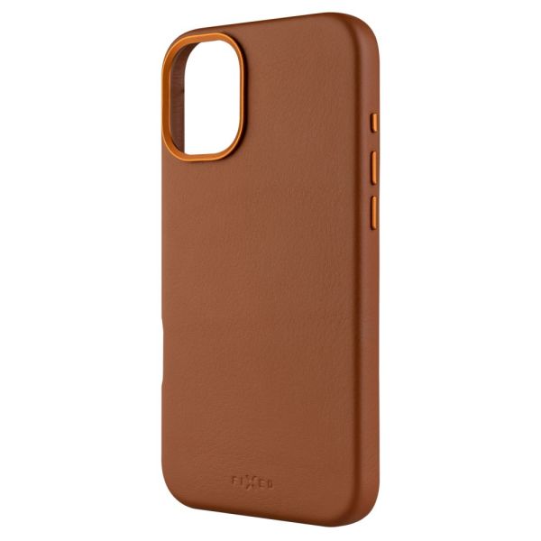 FIXED MagLeather kožený kryt iPhone 16+ hnedý FIXLM-1401-BRW