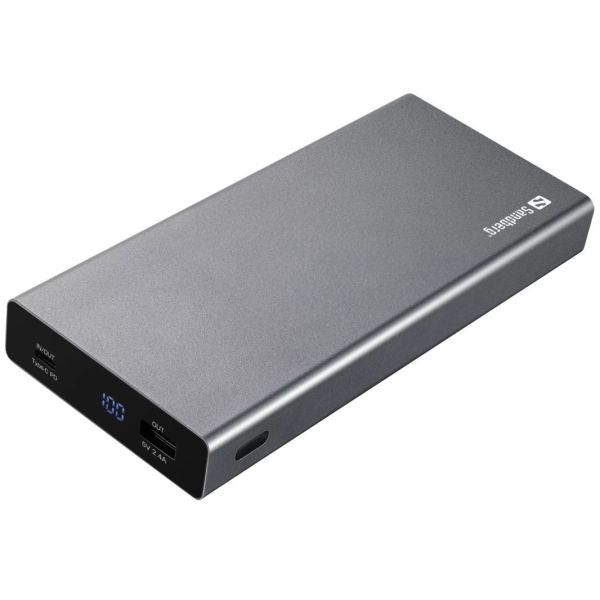 Sandberg Powerbank USB-C PD 100W, 20000 mAh, čierna 420-52