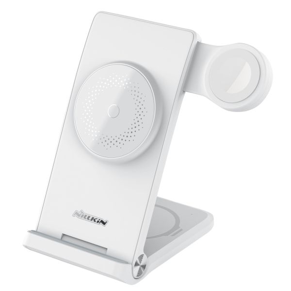 Nillkin PowerTrio 3v1 Bezdrôtová Nabíjačka MagSafe pre Apple Watch White (MFI) 6902048256989