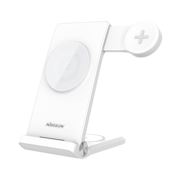 Nillkin PowerTrio 3v1 Bezdrôtová Nabíjačka MagSafe pre Samsung Watch White 6902048249936