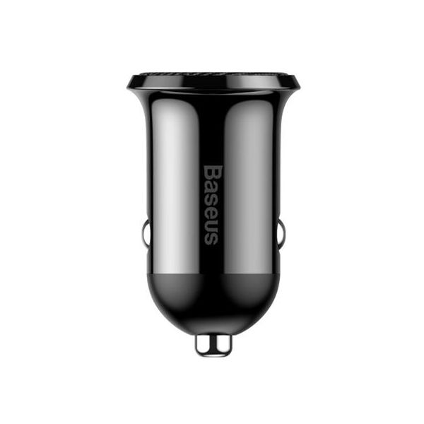 Baseus CCALLP-01 Grain Pro Nabíjačka do Auta 2xUSB 4.8A Black 6953156202009