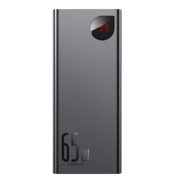 Baseus PPIMDA-D01 Adaman Digital Display Powerbanka 20000mAh 65W Black 6953156204324