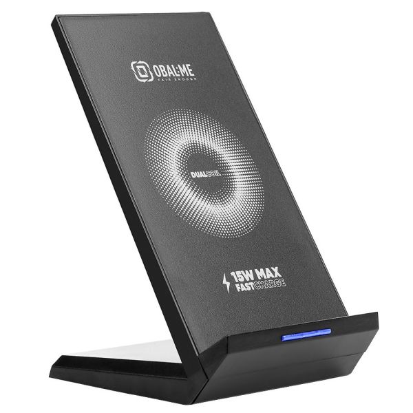 OBAL:ME StandCharger Bezdrôtový Nabíjací Stojanček na Stôl 15W Black 8596311256035