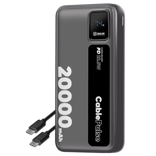 OBAL: ME CablePulse Powerbanka 20000mAh 22,5 W Black 8596311292484