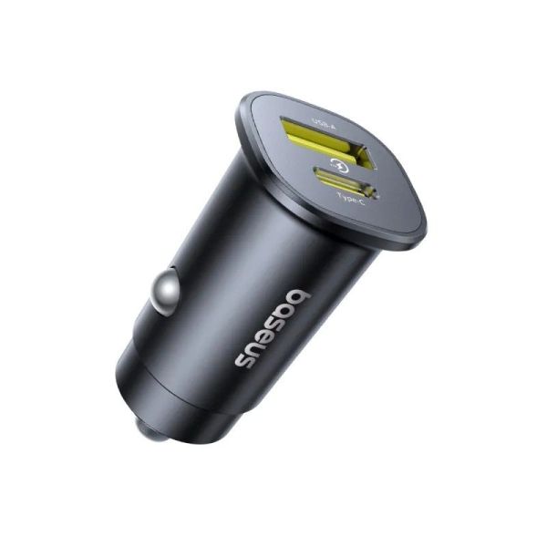 Baseus GoTrip Nabíjačka do Auta USB-C/USB-A 30W Cosmic Black 6932172687236