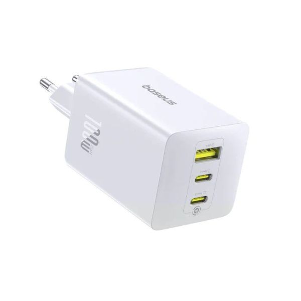 Baseus EnerFill FE11 Fast Nabíjačka USB-A + USB-C + USB-C 100 W Moon White 6932172690649