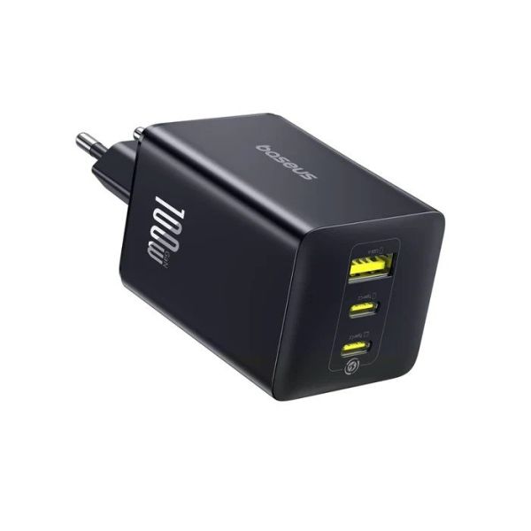 Baseus EnerFill FE11 Fast Nabíjačka USB-A + USB-C + USB-C 100W Cosmic Black 6932172690632