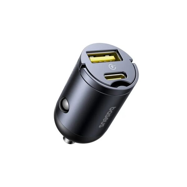 Baseus Tiny Star Mini Nabíjačka do Auta USB-A/USB-C 30W Cosmic Black 6932172677206