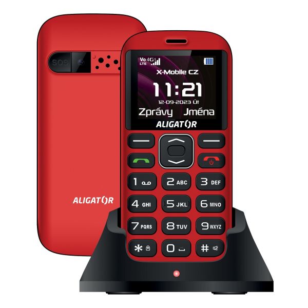 ALIGATOR A720 4G Sen.červeno-čierny+st.nab. A720RB