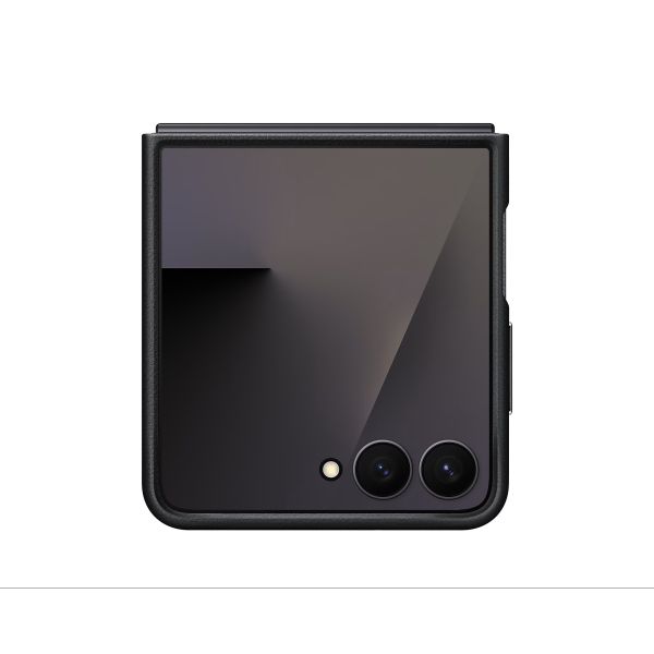 Samsung Ochranný kryt z vegánskej kože Flip7 Black EF-VF766PBEGWW
