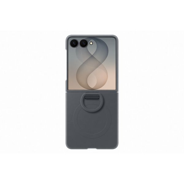 Samsung Silikonový magnetický kryt s držiakom na prst pre Galaxy Z Flip8, Graphite EF-EF776CBEGWW