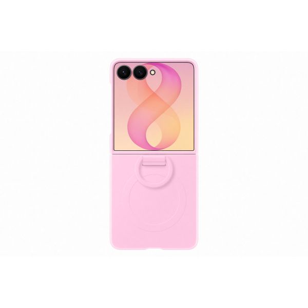 Samsung Silikonový magnetický kryt s držiakom na prst pre Galaxy Z Flip8, Pink EF-EF776CVEGWW