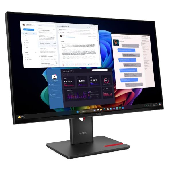 Lenovo ThinkVision/ThinkVision T27UD-40 Monitor/27"/QLED/4K UHD/60Hz/6ms/Čierna/3R 64AFGAT2EU