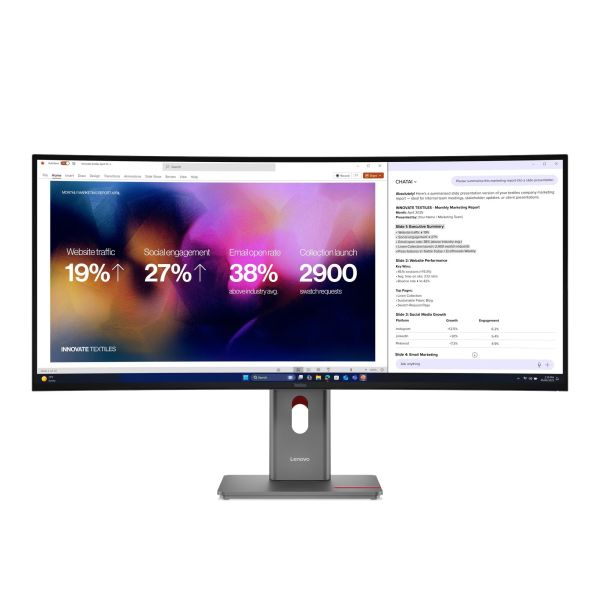 Lenovo ThinkVision/P40WD-40/39,7"/IPS/wUHD/120Hz/4ms/Čierna/3R 64B4XAT1EU