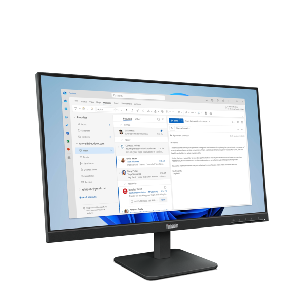 Lenovo ThinkVision/S24e-4e/23,8"/IPS/FHD/100Hz/4ms/Čierna/3R 64B5KAT1EU
