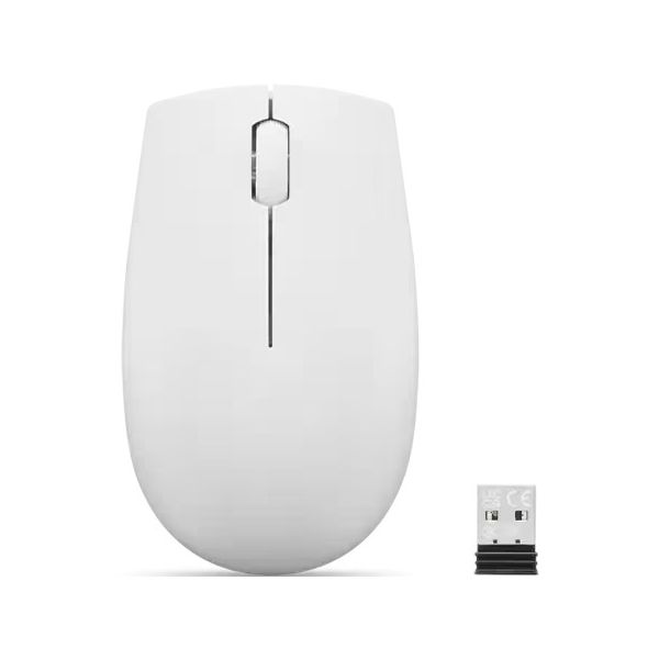 Lenovo 300 Wireless Compact/Kancelárska/Optická/1 000 DPI/Bezdrôtová USB/Biela GY51L15677