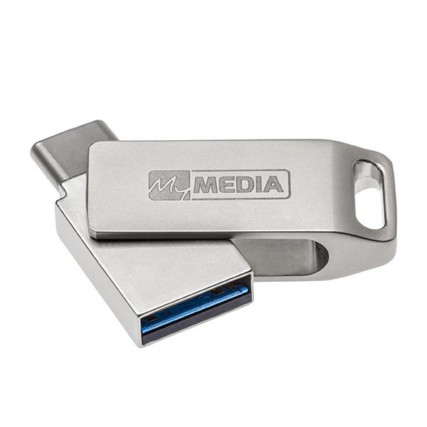 USB kľúč, 16GB,  USB 3.2 Gen1+ USB-C, hliníkový kryt, MYMEDIA "Dual" (by VERBATIM)