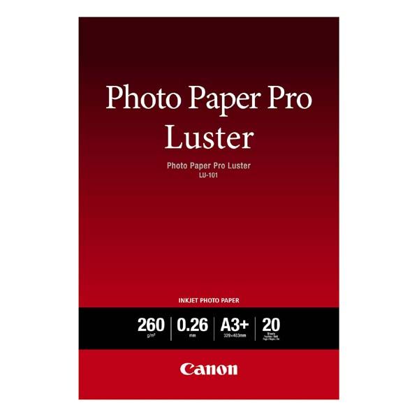 Canon Photo Paper Pro Luster, LU-101, foto papier, lesklý, 6211B008, biely, A3+, 13x19", 260 g/m2, 20 ks, atramentový