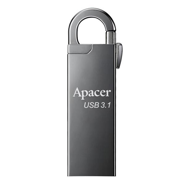 Apacer USB flash disk, USB 3.0, 16GB, AH15A, strieborný, AP16GAH15AA-1, USB A, s karabinkou, DOPREDAJ