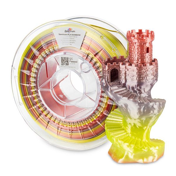 Spectrum Filament PLA Silk Rainbow 1000g, earth blend