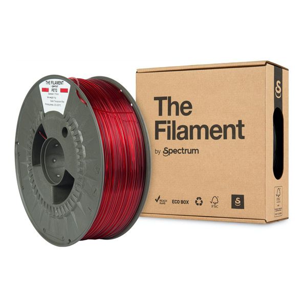 Spectrum The Filament Filament PETG 1000g, transparent red