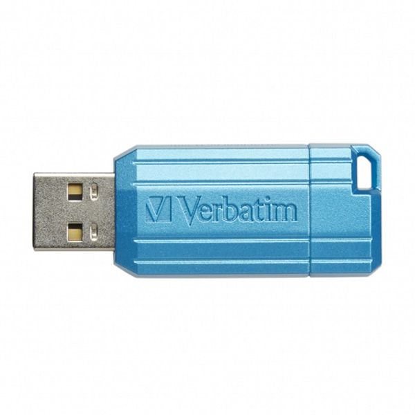 Verbatim USB flash disk, USB 2.0, 128GB, Store,N,Go PinStripe, modrý, 49461, pre archiváciu dát