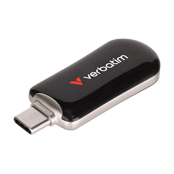 Verbatim Plectra USB flash disk, USB C a USB 3.2 Gen 1, 512GB, Dual QuickStick, šedý, 30227, USB C, s pútkom