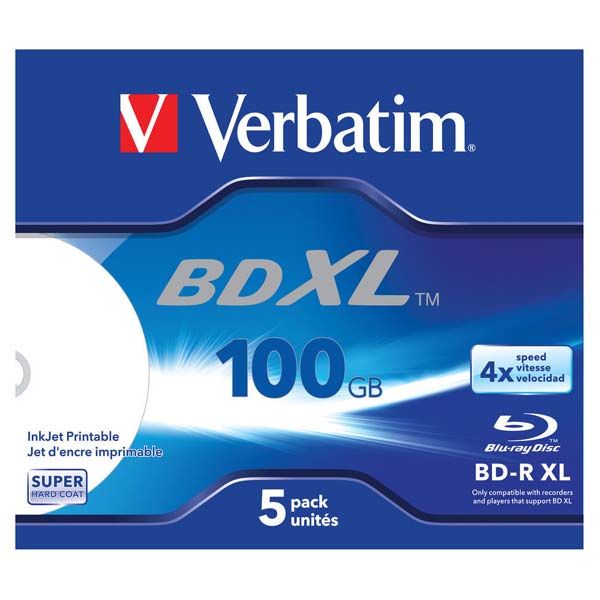 Verbatim BD-R XL, Hard Coat, jewel box, 43789, 4x, 5 ks, pre archiváciu dát