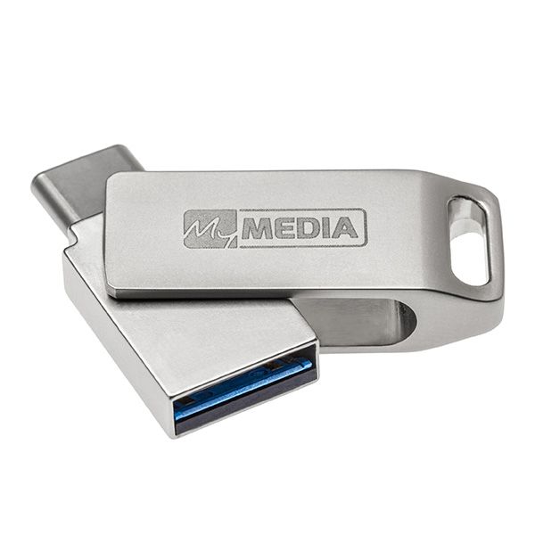 MyMedia MyDual USB 3.2 Gen 1, USB 3.2 Gen 1, 32GB, 69269, strieborný, 69269, USB A / USB C, s otočnou krytkou