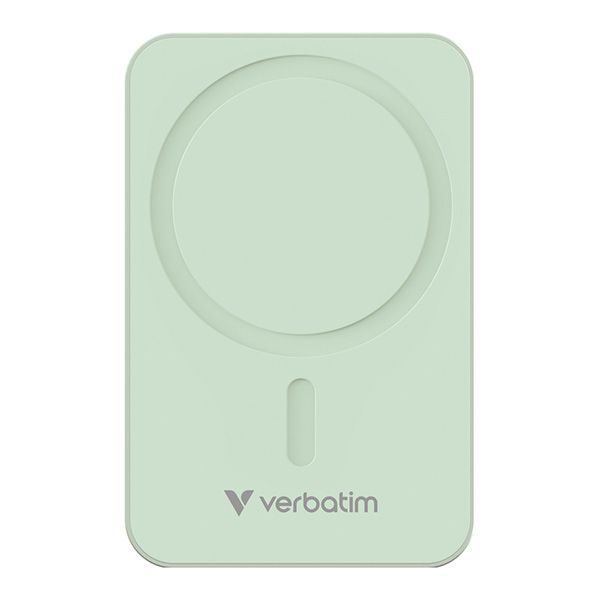 Verbatim, power banka s bezdrôtovým nabíjaním, 5V, nabíjanie telefónu, 32224, 20000mAh, magnetické pripevnenie, Zelená