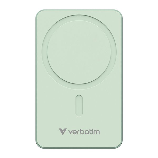 Verbatim, power banka s bezdrôtovým nabíjaním, 5V, nabíjanie telefónu, 32228, 10000mAh, magnetické pripevnenie, Zelená