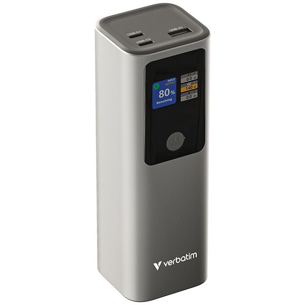 Verbatim, powerbanka s displejom, Charge ,n, Go, 32269, 27000mAh, šedá