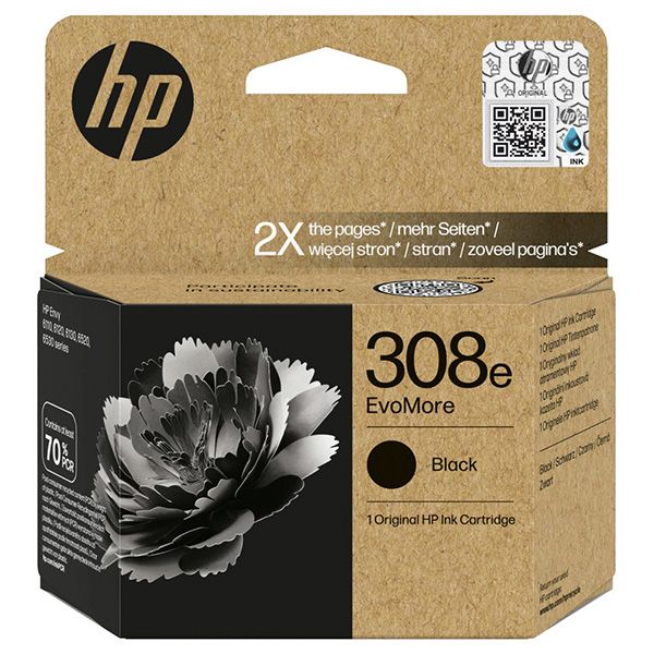Cartridge HP 308e, 7FP22UE, čierna (black), originál