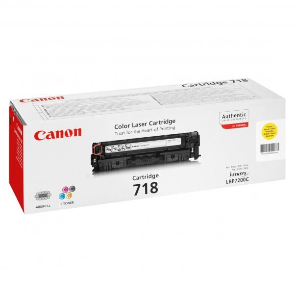 Toner Canon 718, CRG-718, 2659B002, žltá (yellow), originál