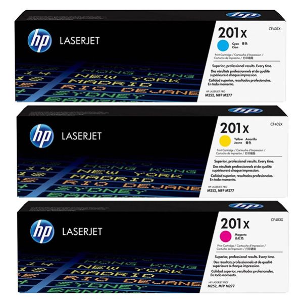 Toner HP CF253XM, 201X, 3-pack, multipack, originál
