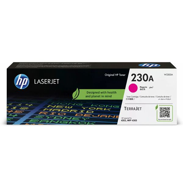 Toner HP 230A, W2303A, purpurová (magenta), originál