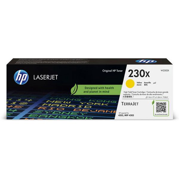 Toner HP 230X, W2302X, žltá (yellow), originál