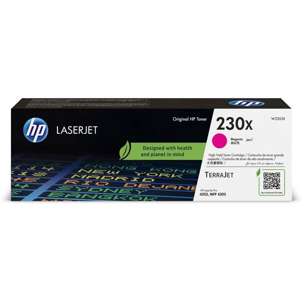 Toner HP 230X, W2303X, purpurová (magenta), originál