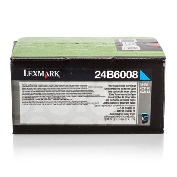 Toner Lexmark 24B6008, C2132, X2100, XC2130, XC2132, azúrová (cyan), originál