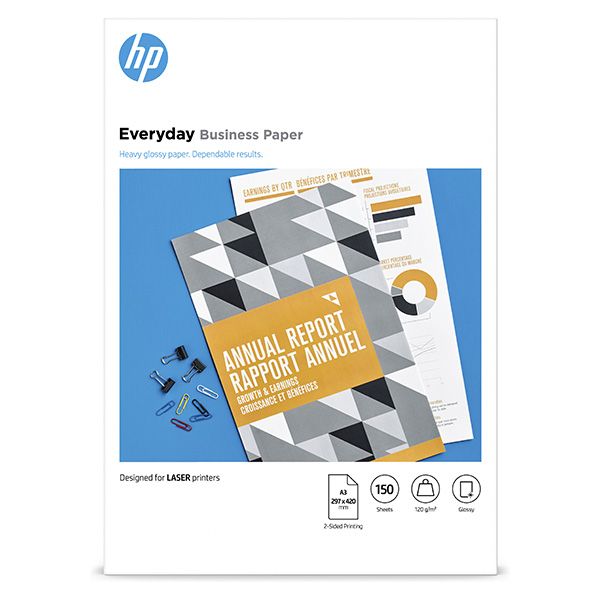 HP e-day FSC, 7MV81A, papier, lesklý, biely, A3, 120 g/m2, 150 ks, nešpecifikované, DOPREDAJ