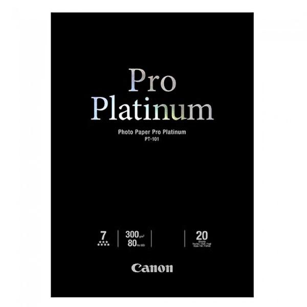 Canon PT-101 Photo Paper PRO Platinum, PT-101, foto papier, mikroporézny povrch typ lesklý, 2768B067, biely, A2, 16.54x23.39", 3